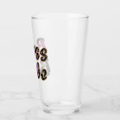 Boss Babe in Black Floral Glas (Links)