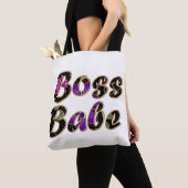Boss Babe in Black Floral Tote Bag (Dichtbij)