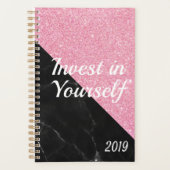 Boss Babe, Investeer in jezelf, Hustle, glitter Planner (Voorkant)