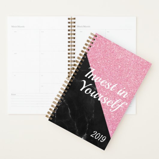 Boss Babe, Investeer in jezelf, Hustle, glitter Planner (Display)