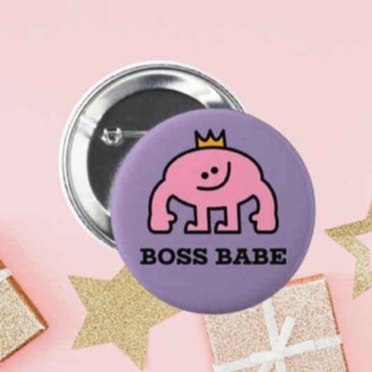 Boss Babe Knop – Speld Flair Ronde Button 5,7 Cm
