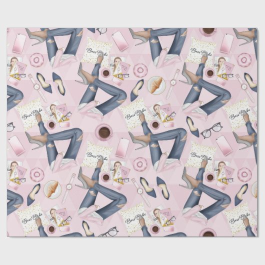 Boss Babe, Meisje Power Wrapping Papier (Vlak)