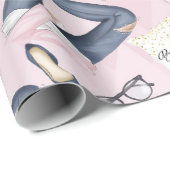 Boss Babe, Meisje Power Wrapping Papier (Rol Hoek)