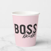 Boss Babe Papieren Bekers (Achterkant)