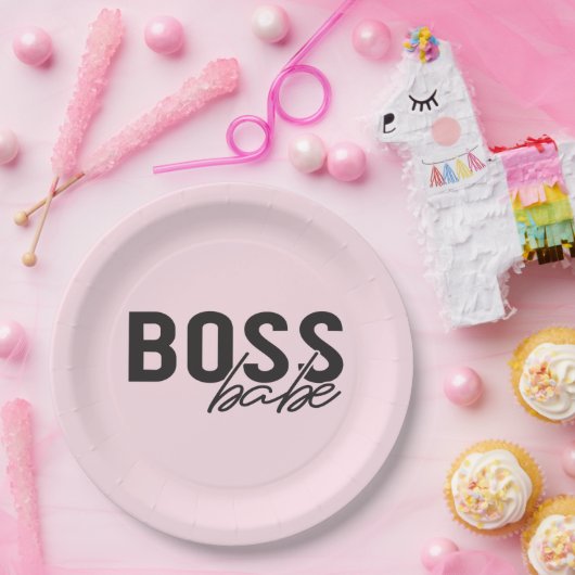 Boss Babe Papieren Bordje (Feest)