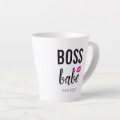Boss Babe personaliseren | Roze Kiss | Roze lippen Latte Mok (Rechterhoek)