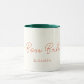 Boss Babe Retro Gepersonaliseerd naam KoffieMok Mok (Midden)