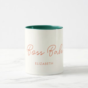 Boss Babe Retro Gepersonaliseerd naam KoffieMok Mok
