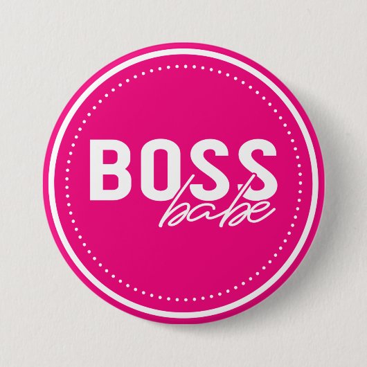 Boss Babe Ronde Button 7,6 Cm (Voorkant)