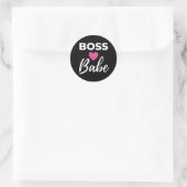 Boss Babe Ronde Sticker (Tas)