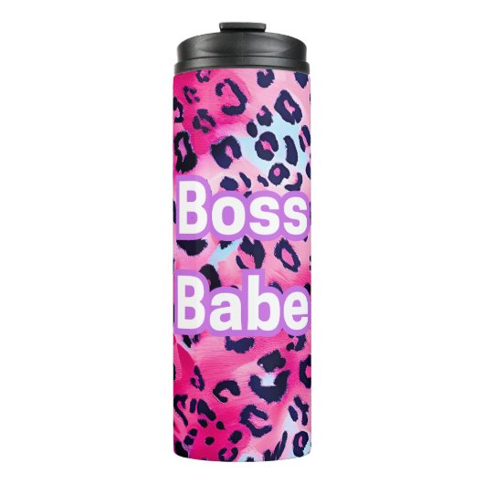 Boss Babe Tumbler – Motivational Drinkware  Thermosbeker (Voorkant)