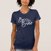 BOSS BABE wit minimaal script trendy werk offerte T-shirt (Voorkant)