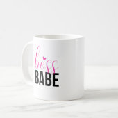Boss Babe, zwart en roze Mok (Voorkant links)