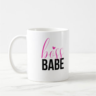 Boss Babe, zwart en roze Mok