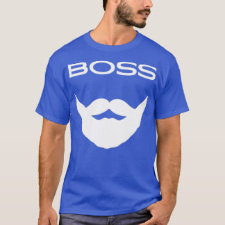 Boss Beard Beard Loverded Design for Darker T-shirt