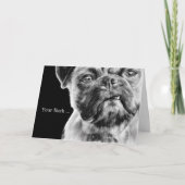 Boss Birthday Funny Grumpy Pug Dog Kaart (Voorkant)