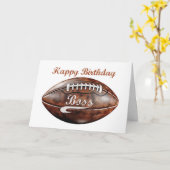 Boss Birthday Grunge Groot Football voor sportfan Kaart (Gele Bloem)