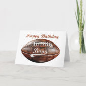 Boss Birthday Grunge Groot Football voor sportfan Kaart (Voorkant)