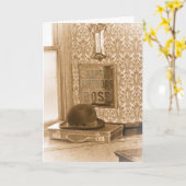 Boss Birthday - , Nostalgie, Retro Birthday Kaart (Gele Bloem)