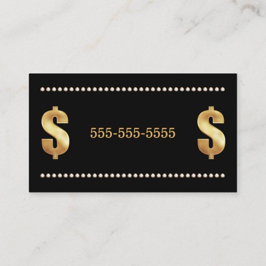 Boss Bling VIP Visitekaartje (Achterkant)