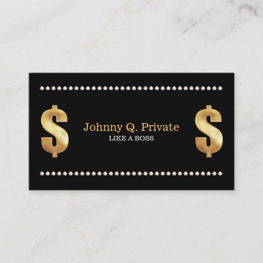 Boss Bling VIP Visitekaartje (Voorkant)