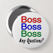 Boss Boss Boss Ronde Button 4,0 Cm (Voorkant /achterkant)