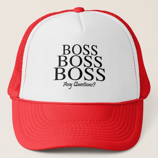 Boss Boss Boss, zijn er vragen? Trucker Pet (Voorkant)