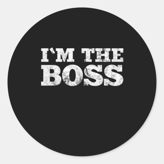 Boss Boss Company Company Funny Gezegde Ronde Sticker (Voorkant)