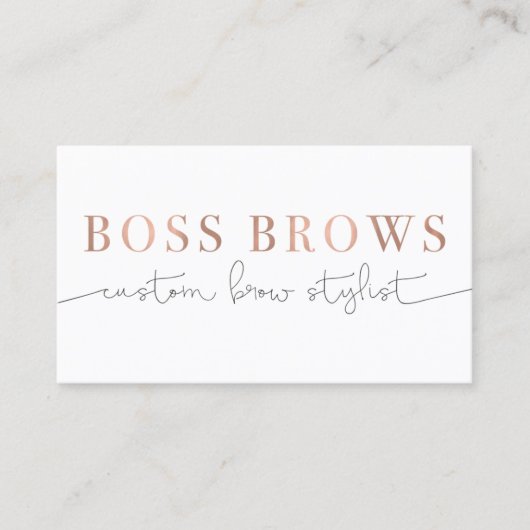 Boss Brows Visitekaartje (Voorkant)