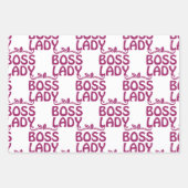 BOSS BSS Lady Girl Boss Word Text Design Inpakpapier Vel (Voorkant)