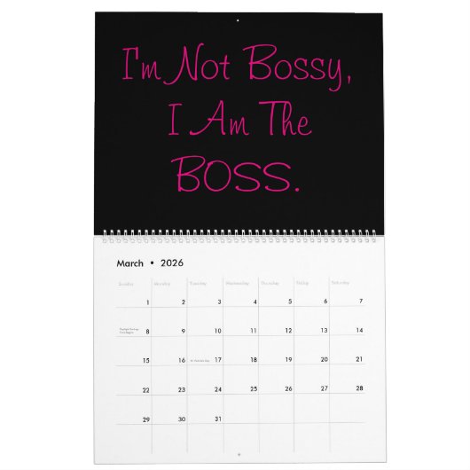 Boss Calendar Kalender (Mar 2026)