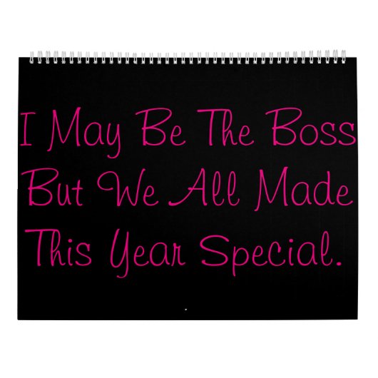 Boss Calendar Kalender (Achterkant)