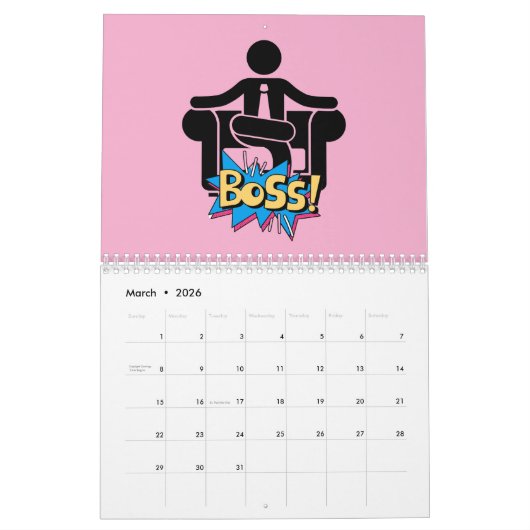 Boss Calendar Kalender (Mar 2026)