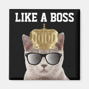 BOSS CAT BIRTHDAY MAGNETS MAGNEET