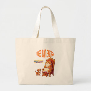 Boss Cat Energy Schattige Hond Canvas Tas