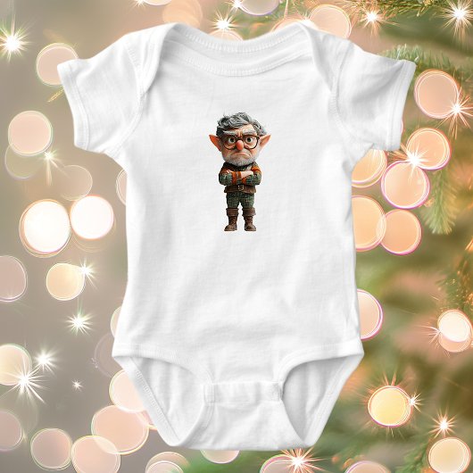 Boss Christmas Elf Baby Bodysuit