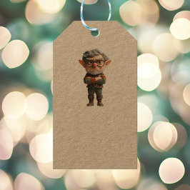Boss Christmas Elf Kraft Gift Labels Cadeaulabel