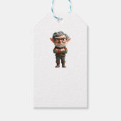 Boss Christmas Elf Kraft Gift Labels Cadeaulabel (Voorkant)