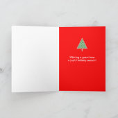 Boss Christmas Kaart — Kerstboom op rood (Binnen)