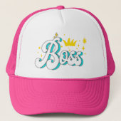 Boss Crown Sparkle Women's Baseball Trucker Hat Trucker Pet (Voorkant)