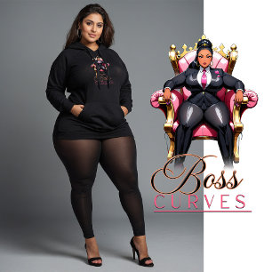 Boss Curves (voor zwarte hoodie) Hoodie