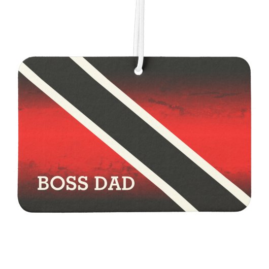 BOSS DAD op rood wit en zwart verloop Luchtverfrisser (Achterkant)