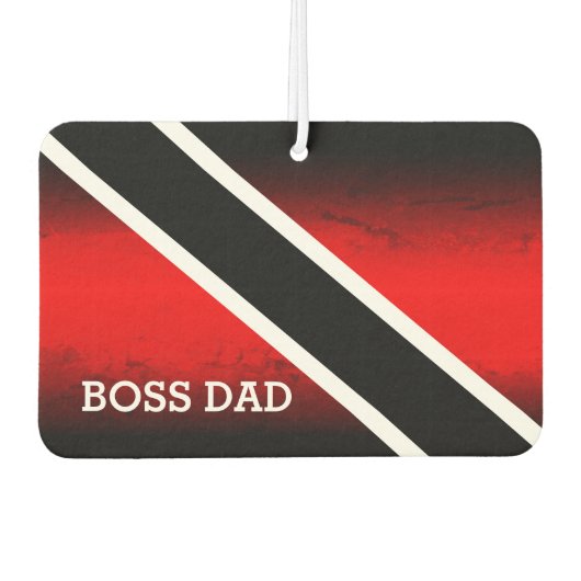 BOSS DAD op rood wit en zwart verloop Luchtverfrisser (Voorkant)