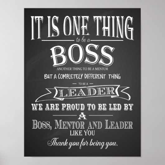 Boss Day bedankt voor je cadeautje voor je kantoor Poster (Voorkant)