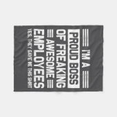 Boss Day Employee Appreciation Office Funny Boss  Fleece Deken (Voorkant (Horizontaal))