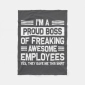 Boss Day Employee Appreciation Office Funny Boss  Fleece Deken (Voorkant)