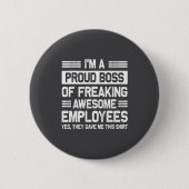 Boss Day Employee Appreciation Office Funny Boss  Ronde Button 5,7 Cm (Voorkant)