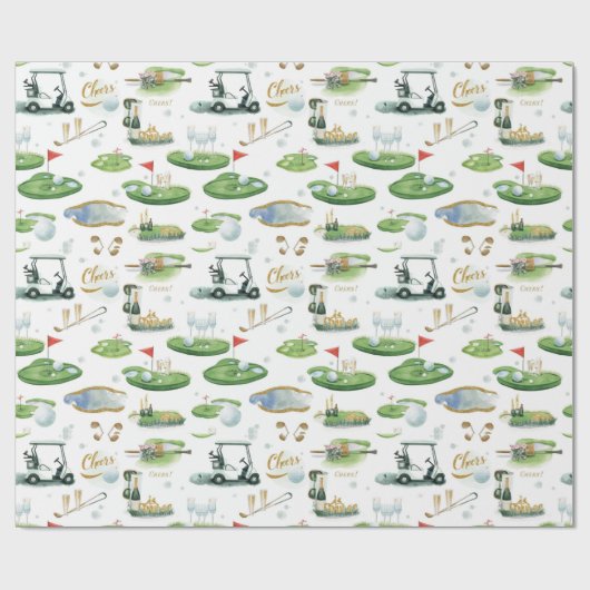 Boss Day for golfer  Cadeaupapier (Vlak)