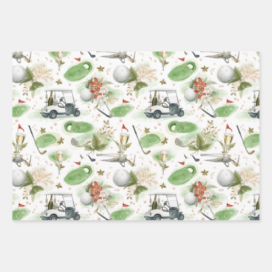 Boss Day for golfer Inpakpapier Vel (Voorkant)