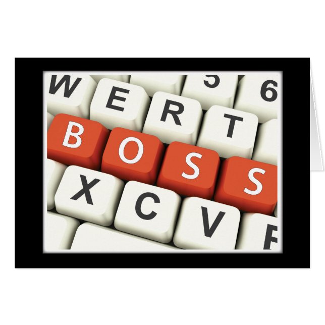 Boss Day, Red Boss in computertoetsenbord (Voorkant Horizontaal)
